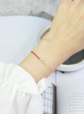本命年红绳手链手工14k包金美国