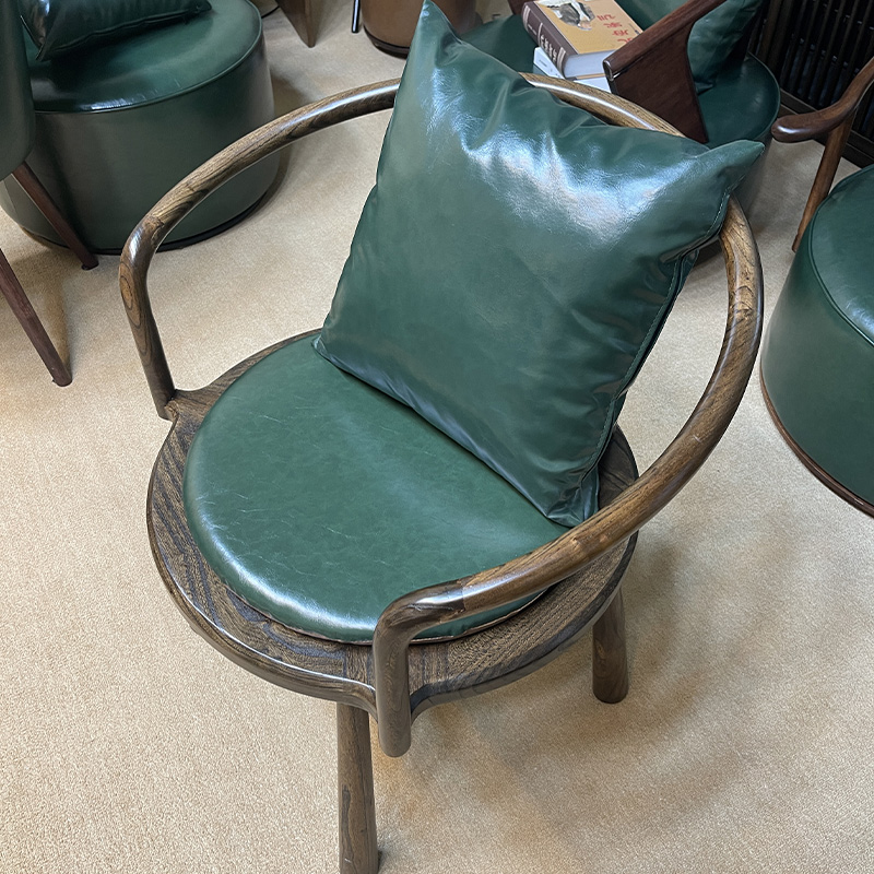 【乾坤主人椅】休闲椅转转椅老榆木茶室客厅休闲椅圈椅扶手椅实木