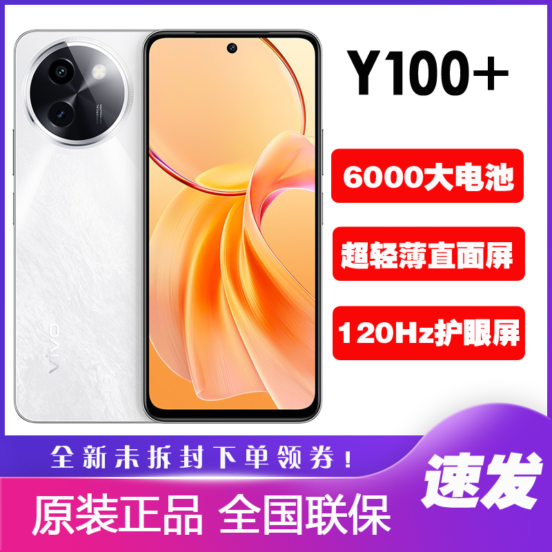 vivo Y100+智能5G手机6000毫安大电池y100闪充护眼直屏 vivoy100+