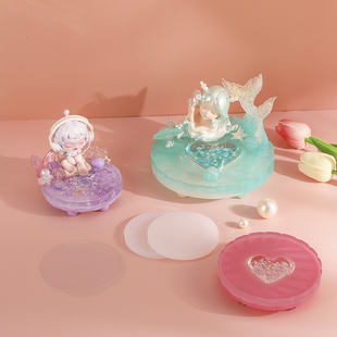 diy材料滴胶模具切面五孔爱心圆球摆台硅胶模具 手机支架摆台磨具