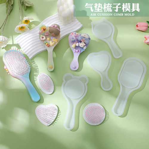 DIY滴胶模具梳子猫耳小熊按摩梳