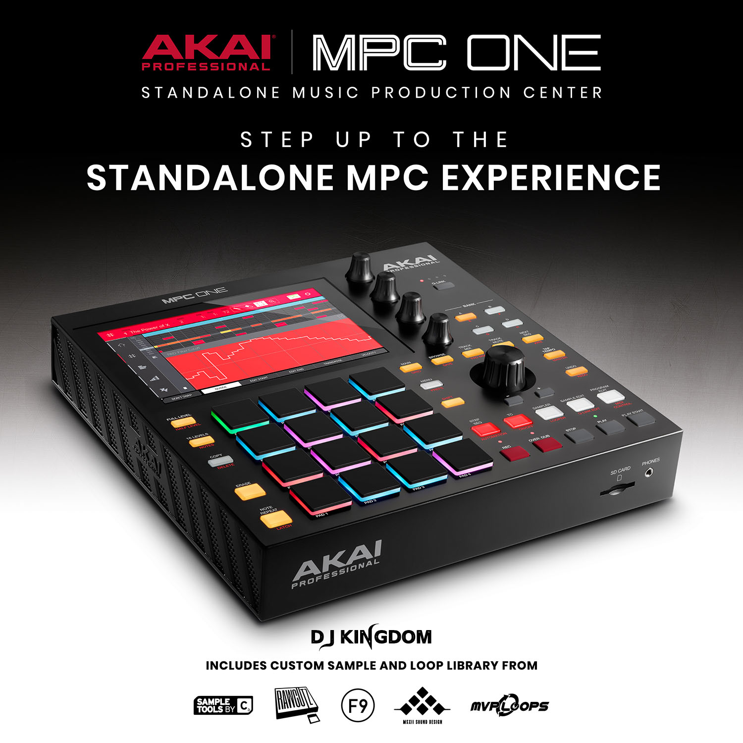 AKAI MPC ONE 复古音乐制作和现场演出 音乐工作站 鼓机合成器 乐器/吉他/钢琴/配件 MIDI键盘 原图主图