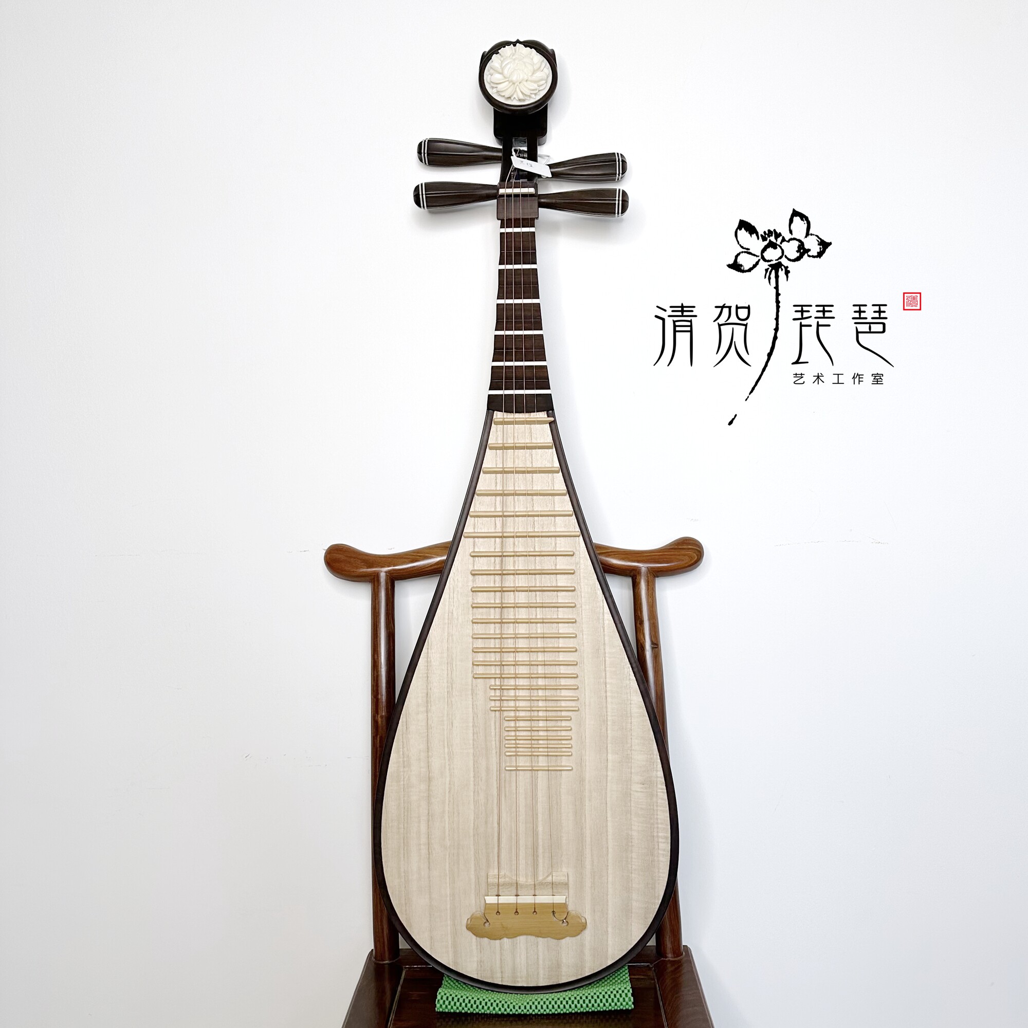 清贺优选-田建壮黑檀琵琶专业演奏级儿童成人琵琶乐器