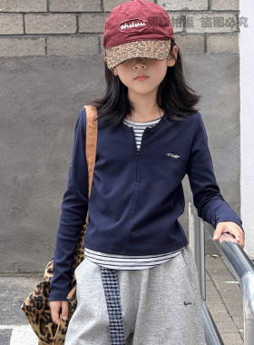 2026女童假两件女童打底上衣 秋季女童新款
