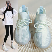 女2025新款 夏季 飞织透气休闲学生百搭跑步运动鞋 350椰子鞋 ins女鞋