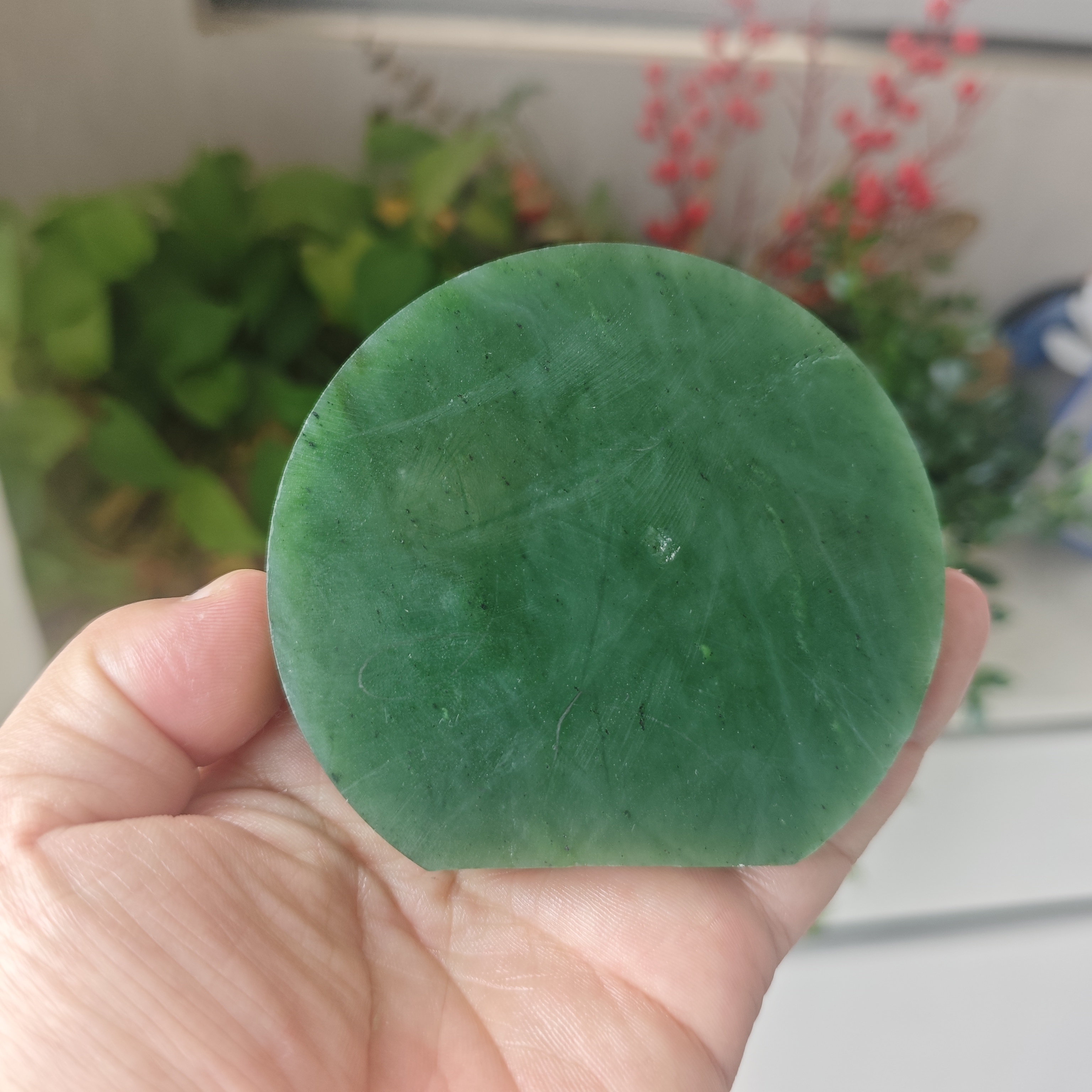 天然和田玉碧玉手镯芯牌子料扳指料波菜绿挂件珠子吊坠手把件D04