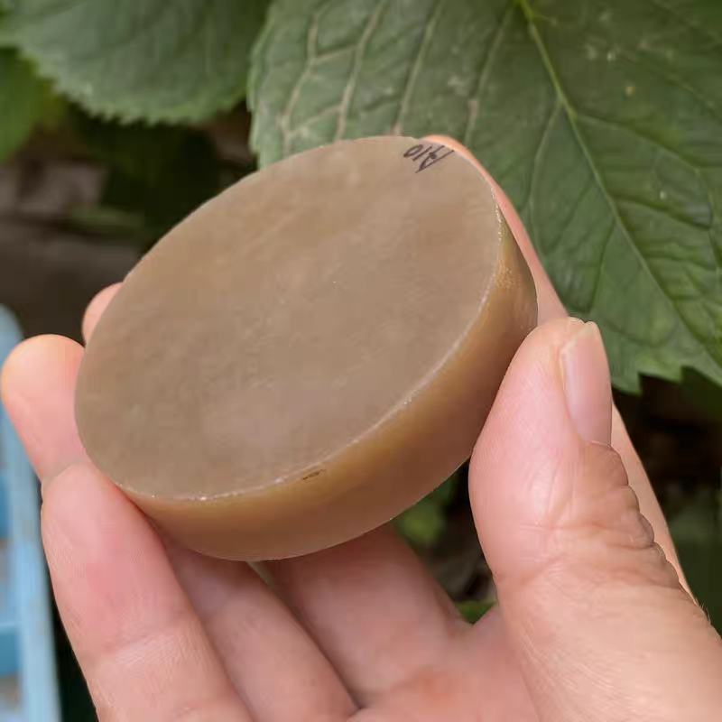 和田玉手镯芯新疆且末糖玉山料原石圆牌吊坠挂件细润微棉促销A10