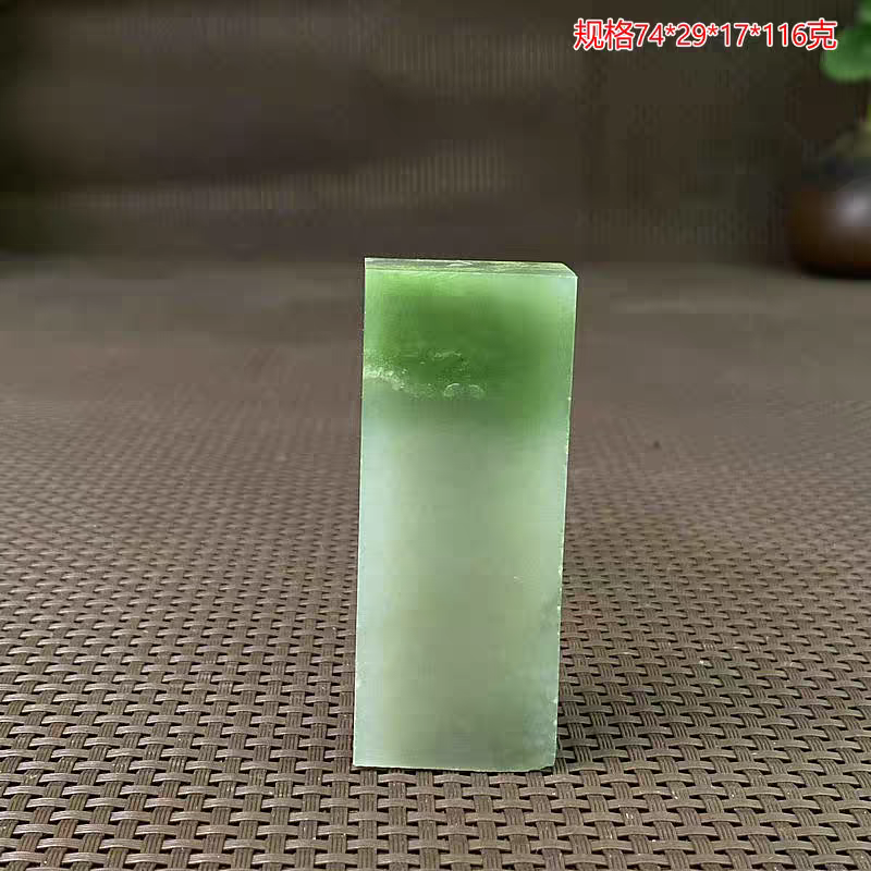 天然和田玉油润细印章翠青玉山料挂件雕件原料俏色把件无裂包邮