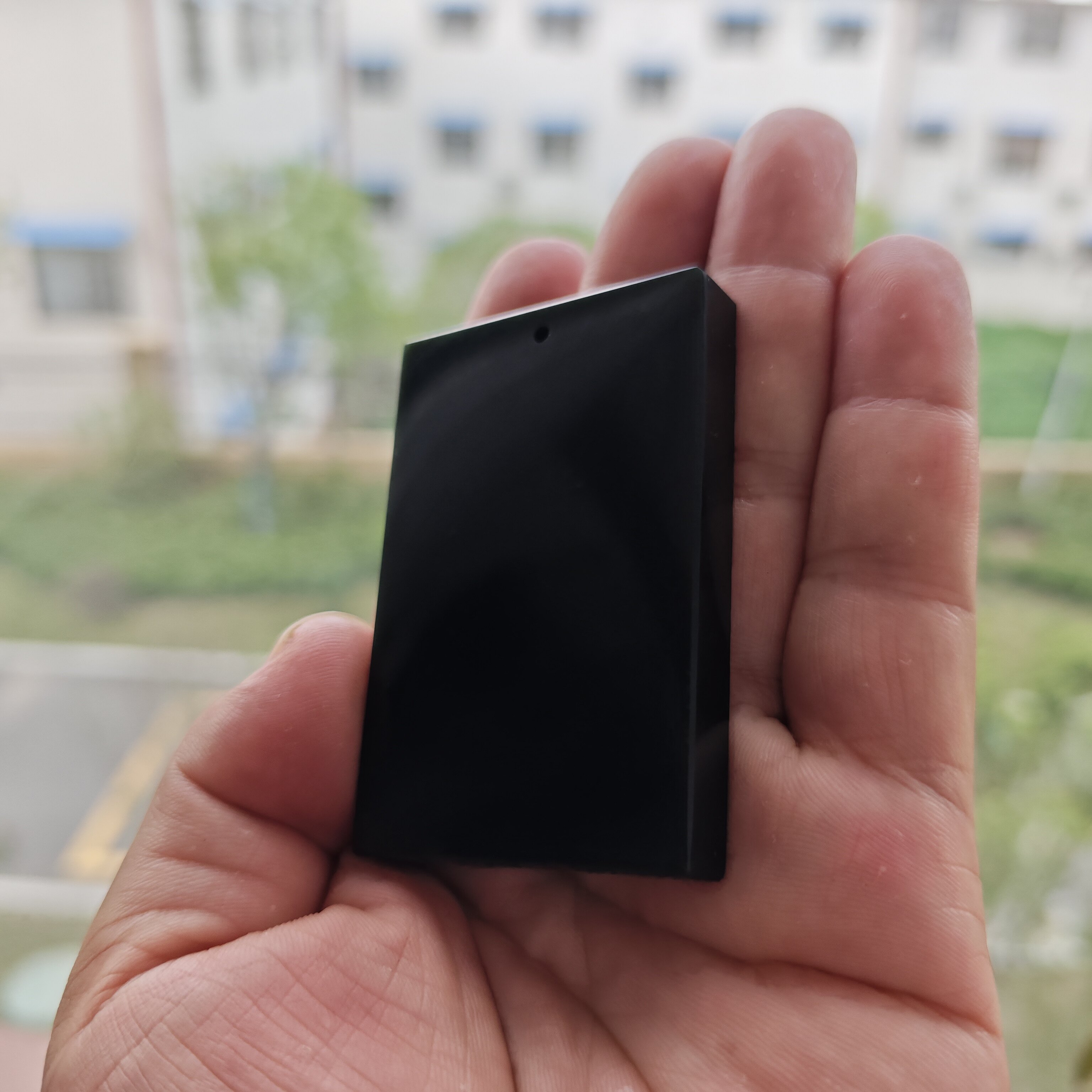 天然和田玉墨玉平安无事牌吊坠男女款天然玉石黑青玉挂件牌子46牌