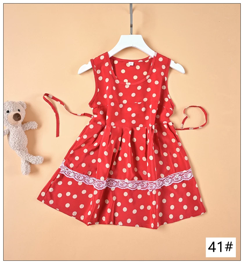 Многоцветная детская шелковая юбка, платье без рукавов, 3–4–5 лет