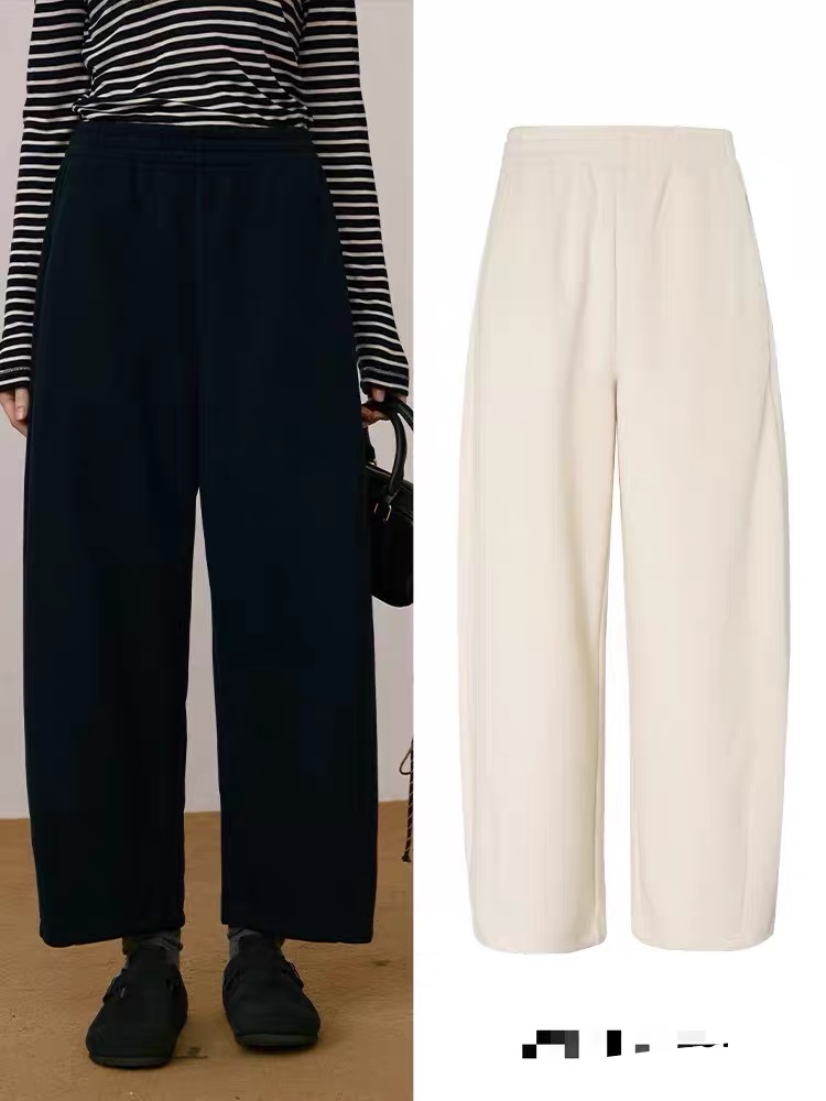 H家瑞dian品牌九分气球裤遮胯松紧腰奶奶裤601