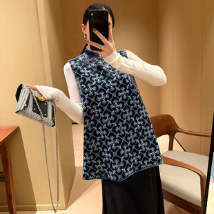 【星光点点】新中式国风真丝丝绒重工钉珠刺绣斜襟马甲叠穿短上衣