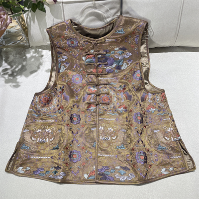 JIANGJUN醋酸重工刺绣马甲外套