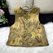 国风重工织金刺绣醋酸马甲无袖 新中式 上衣 吉象献瑞 宠粉福利