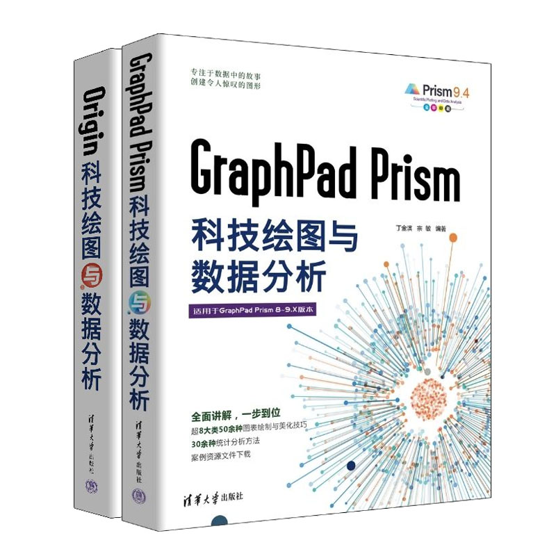 GraphPad Prism科技绘图与数据分析+Origin科技绘图与数据分析书籍