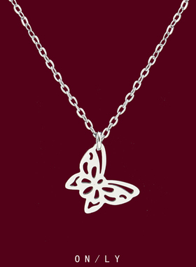 镂空蝴蝶项链女轻奢高级感精致锁骨链2026新款爆款小众百搭配饰品