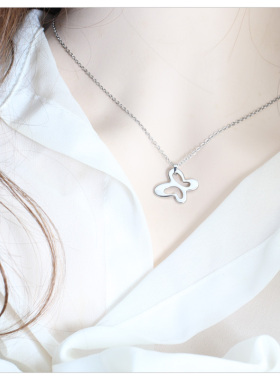 镂空大蝴蝶锁骨链气质简约百搭个性气质学生闺蜜项链女毛衣链礼物