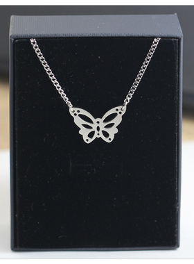 【镂空大蝴蝶】小众设计项链2026新款爆款女轻奢锁骨颈链节日礼物