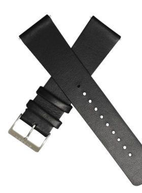 SKAGEN手表带黑色棕色牛皮真皮柔软20mm 12 22mm手表表带18 14mm