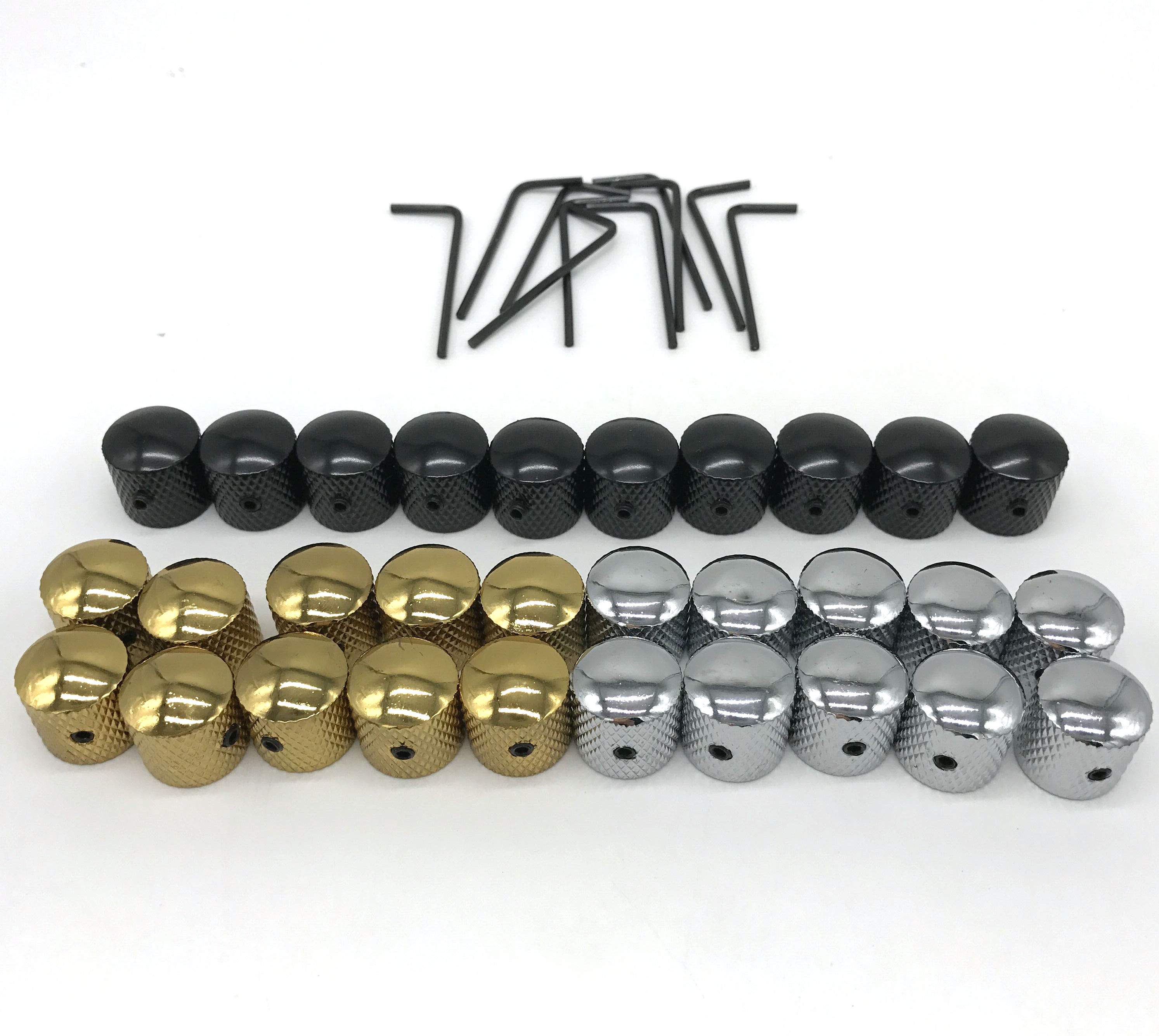 电吉他配件 PB JB TL 电吉他线路旋钮 金属电贝司有孔电位器帽