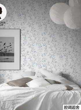 腔调壁画优雅艺术气息植物宁静清新的美感客厅卧室欧美背景M2517