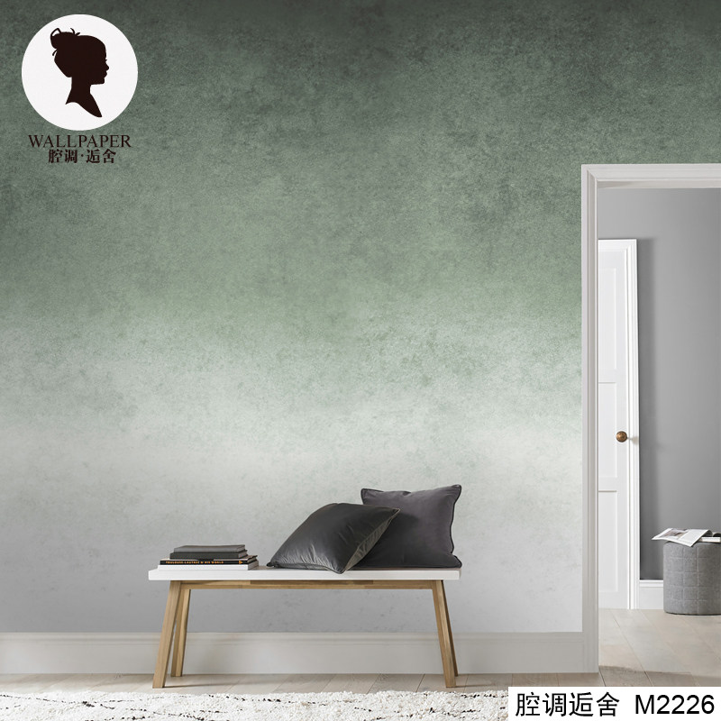 腔调渐变怀旧复古颓废抽象个性艺术壁画客厅酒店壁纸民宿M2226