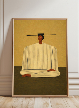 美式抽象人物装饰画客厅卧室挂画