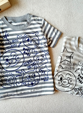 外贸原单儿童t恤夏季短袖男女宝宝纯棉童装2-3岁2476A