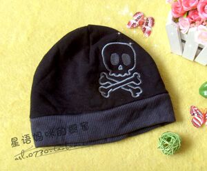 外贸原单满月新生帽子宝宝帽婴儿帽双层帽胎帽纯棉帽40.6码2340D