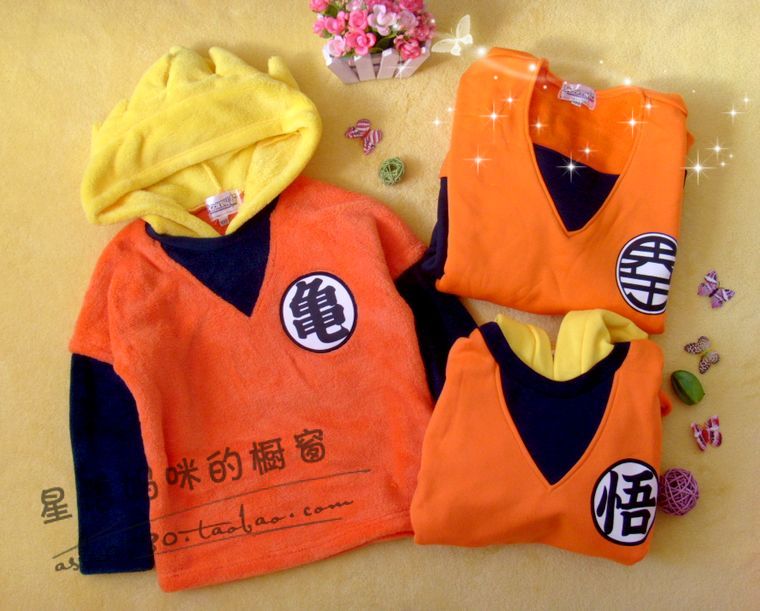 外贸原单宝宝绒质儿童装七龙珠悟空练功衣服卫衣外套3-9岁2367图片