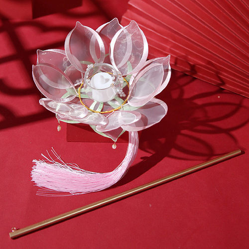 流苏汉服手工缠花缕空网纱莲花灯