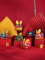 Кролик, плюшевая игрушка, кукла, DIY, год кролика, тигр, с вышивкой, подарок на день рождения