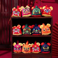 Плюшевая игрушка, кукла, тигр, с вышивкой, подарок на день рождения