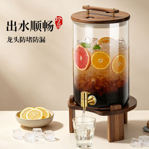 泡酒饮料桶带龙头玻璃瓶冷水壶酒瓶杨梅酒罐调酒可乐水果茶桶容器