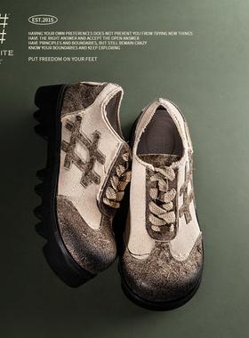 【武艺同款】编界Rewrite「梦进沙海」德训鞋大头透气厚底阿甘鞋