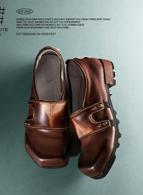 编界Rewrite「植物艺术品」知识分子方头设计NEWVINTAGE乐福鞋