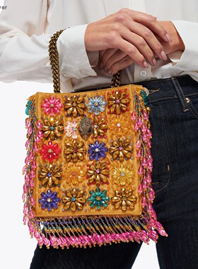 【TT Heavi】直邮代购 缎面彩色透明穿珠流苏链条琴谱女包 26春夏