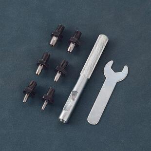 敲击可换头皮带打孔冲精钢冲子圆柱冲diy手工皮具皮带表带打孔冲