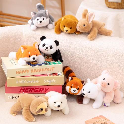 正版非常宝贝香香掌中宝玩偶可爱迷你趴趴熊猫兔子毛绒小公仔娃娃