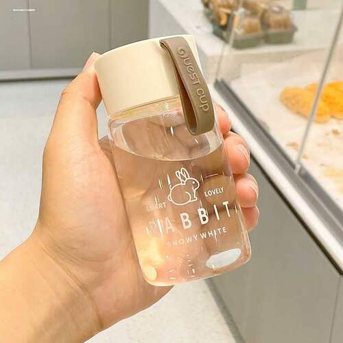 口袋杯200ml150ml小巧水杯可爱超萌小号玻璃杯心