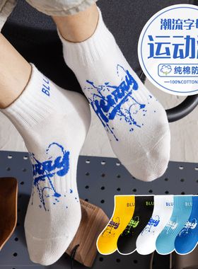 青少年袜子男款夏季薄款纯棉防臭初中生运动男士男袜男童大码军训