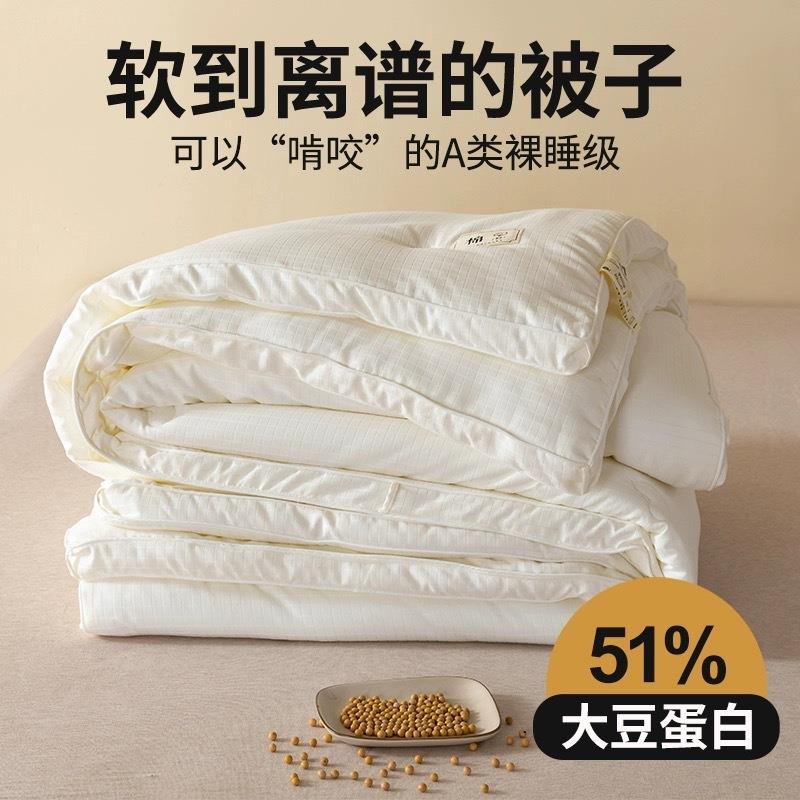 南通科维丝纺织品有限公司立体大豆纤维被子缎纹提花冬季棉被加厚