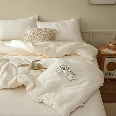 海门区久莎纺织品经营部A类母婴高端55%生态原棉大豆被全棉春秋被