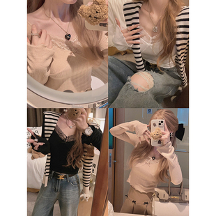 福利清仓5折 T恤 蕾丝花边打底 打底衫 狠显身材 Yukiss