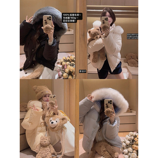 90白鸭绒100%狐狸毛领面包羽绒服 Yukiss 暖暖包