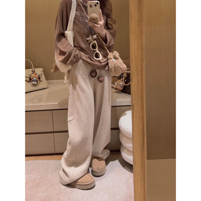 Yukiss【原创笑脸裤！糯糯华夫格/立裁版型弯刀休闲裤】