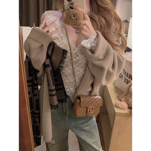 上衣 弹力收腰气质V领打底衫 超欲蕾丝衫 Yukiss