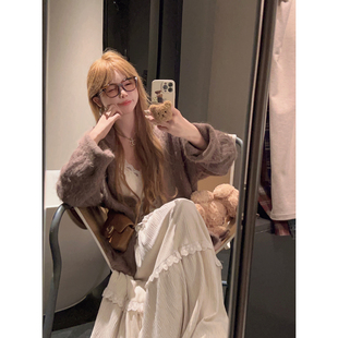 高比例羊驼毛毛衣 Yukiss 浴袍开衫 私服小皮草 福利清仓5折