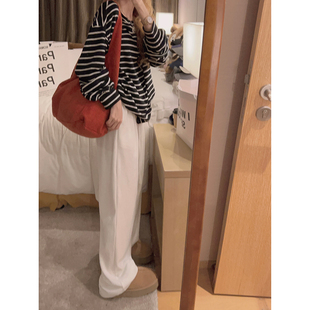 舒适指数up慵懒感糯糯毛巾料休闲阔腿裤 Yukiss 福利清仓5折