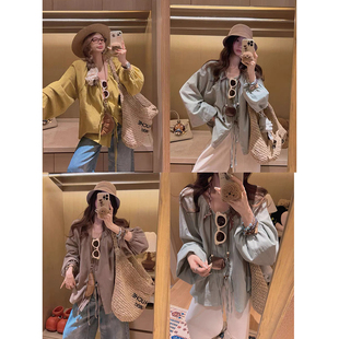 Yukiss【泰兰德夏日！亚麻棉灯笼袖上衣两面穿娃娃衫】